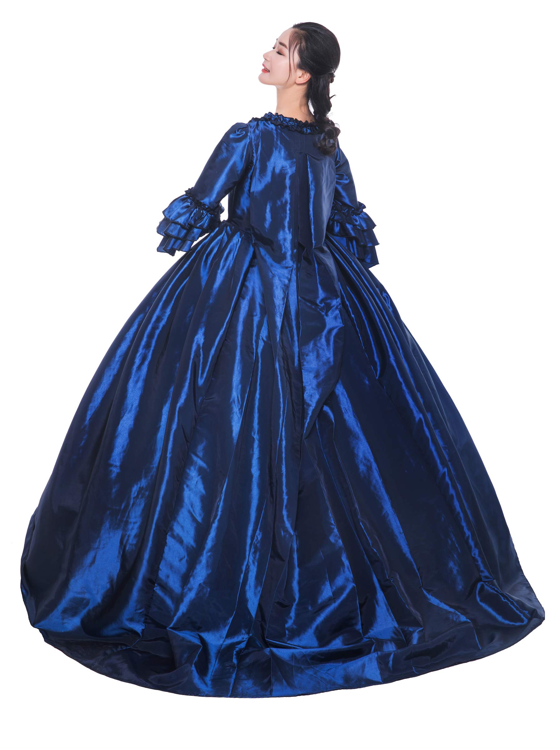 Victorian Renaissance Queen Dress for Women - Elegant Long Rococo Masquerade Ball Gown | Perfect for Costume Parties, Historical Reenactments & Themed Events