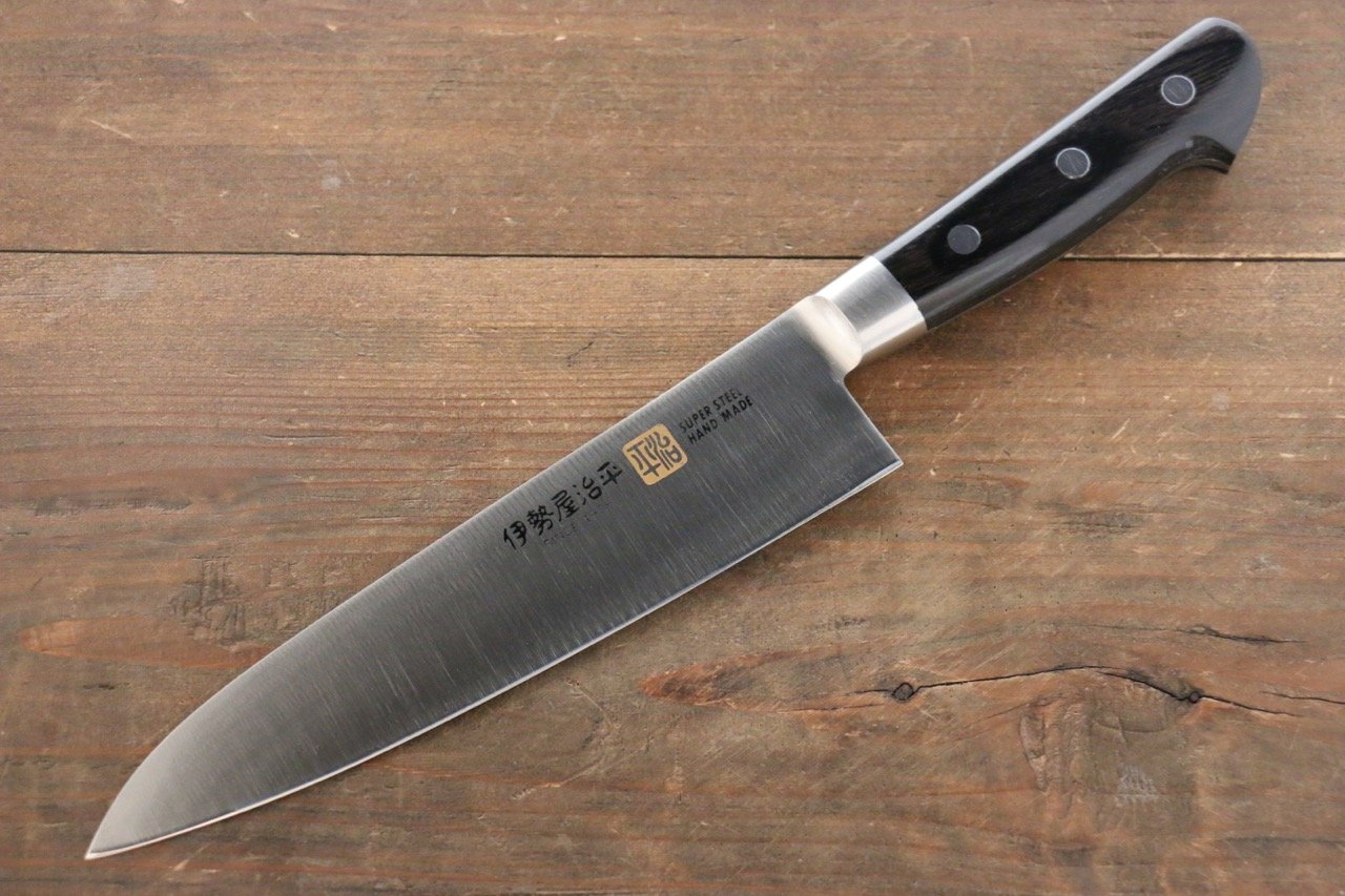 Premium Iseya Molybdenum Gyuto 180mm Japanese Chef Knife with Black Pakkawood Handle - Perfect for Sushi, Meat Slicing & Professional Kitchen Use