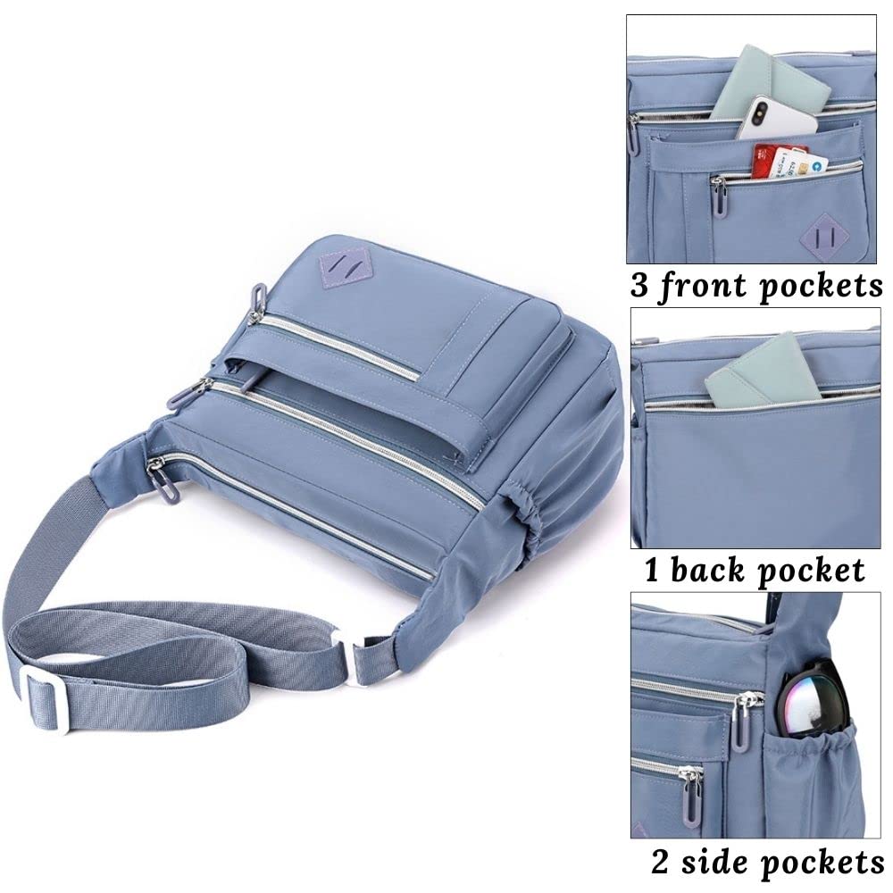 Wxnow Women's Multi Pocket Crossbody Shoulder Bag - Stylish Travel Purse & Work Bag for Everyday Use, Commuting, and Weekend Adventures