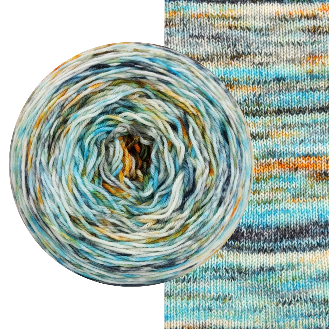 Knitcircus Yarns - Don't Be Koi Modernist Yarn - Premium Hand-Dyed Knitting & Crochet Yarn - Ready to Ship - Perfect for Scarves, Sweaters & Home Decor Projects