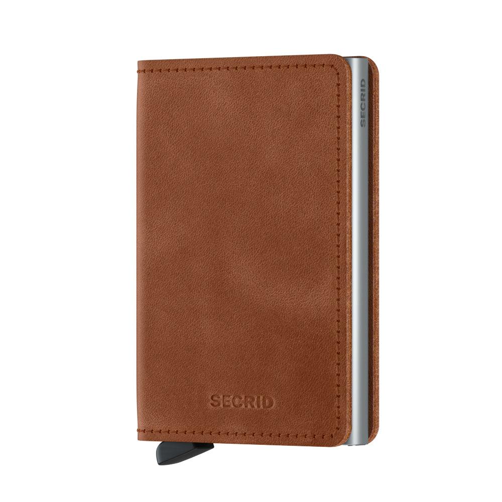 Secrid Vintage Slim Wallet - RFID Blocking Leather Card Holder for Men & Women - Perfect for Travel, Business & Everyday Use