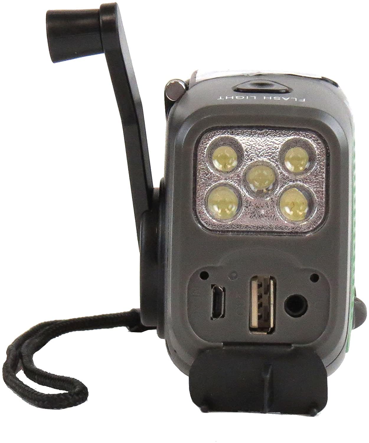 Kaito KA350 Voyager Trek Solar & Hand Crank AM/FM/SW NOAA Emergency Weather Radio with 5 LED Flashlight - Perfect for Camping, Hiking & Power Outages (Green)
