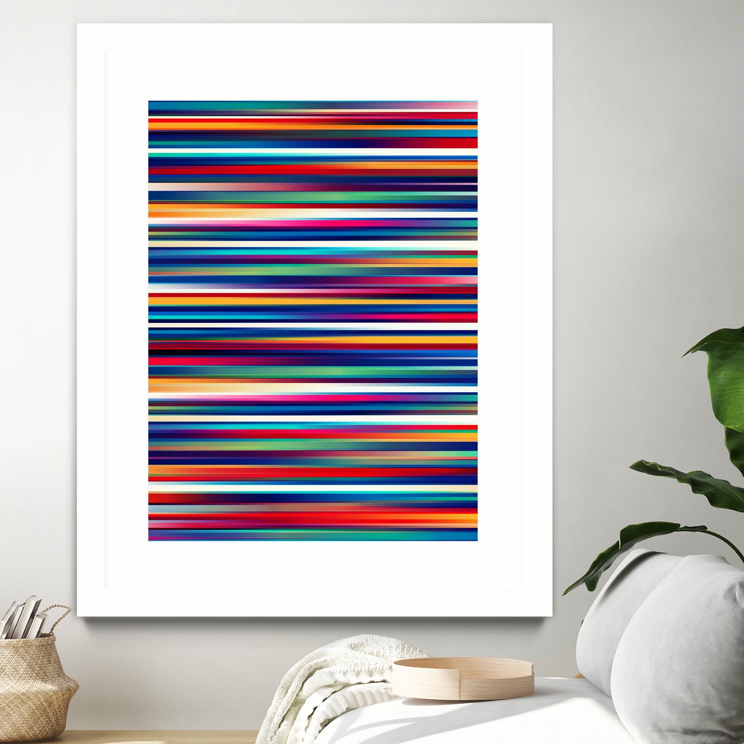 Blurry Lines - High-Quality Abstract Art Print for Home & Office Decor | Perfect for Living Rooms, Bedrooms & Workspaces