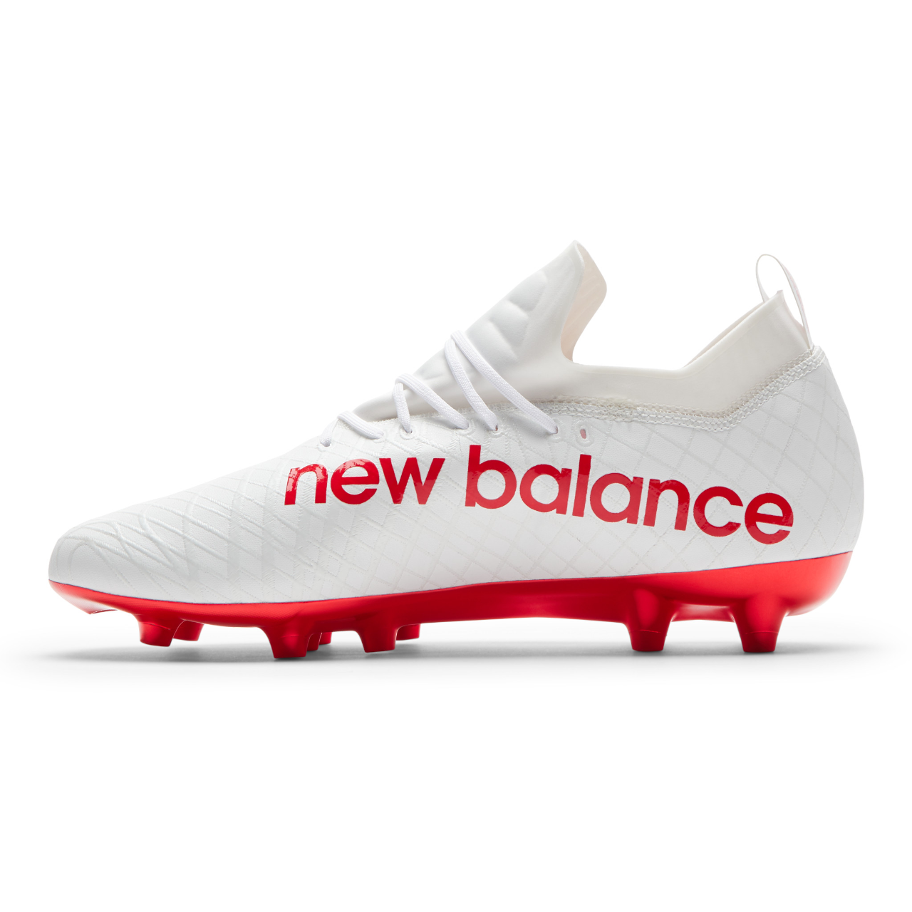 New Balance Tekela Pro FG (WIDE) Soccer Cleats for Men - White/Flame - Lightweight Football Boots for Wide Feet | Perfect for Turf Matches & Training Sessions