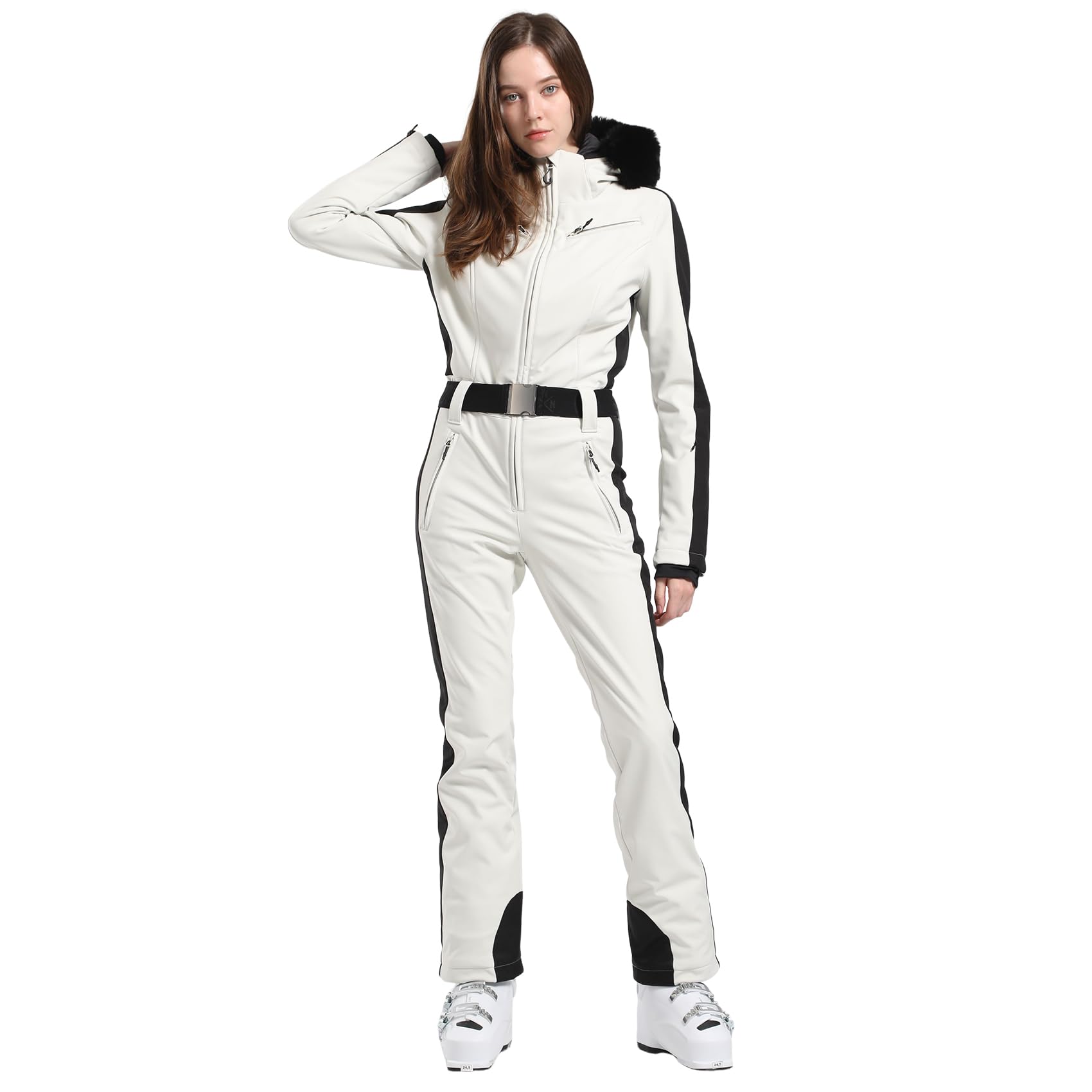 IMPHUT Women's One Piece Ski Suit - Waterproof & Windproof Snowsuit with Insulation for Skiing & Winter Sports | Perfect for Ski Resorts, Snowboarding & Cold Weather Outdoor Activities