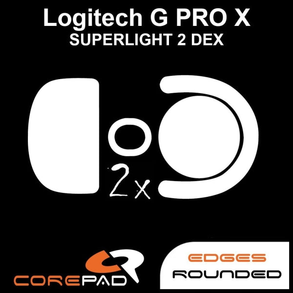 Corepad Skatez Mouse Feet for Logitech G Pro X Superlight 2 - Ultra Smooth Gliding Mouse Skates for Gaming - Perfect for FPS, MOBA, and Esports Competitions