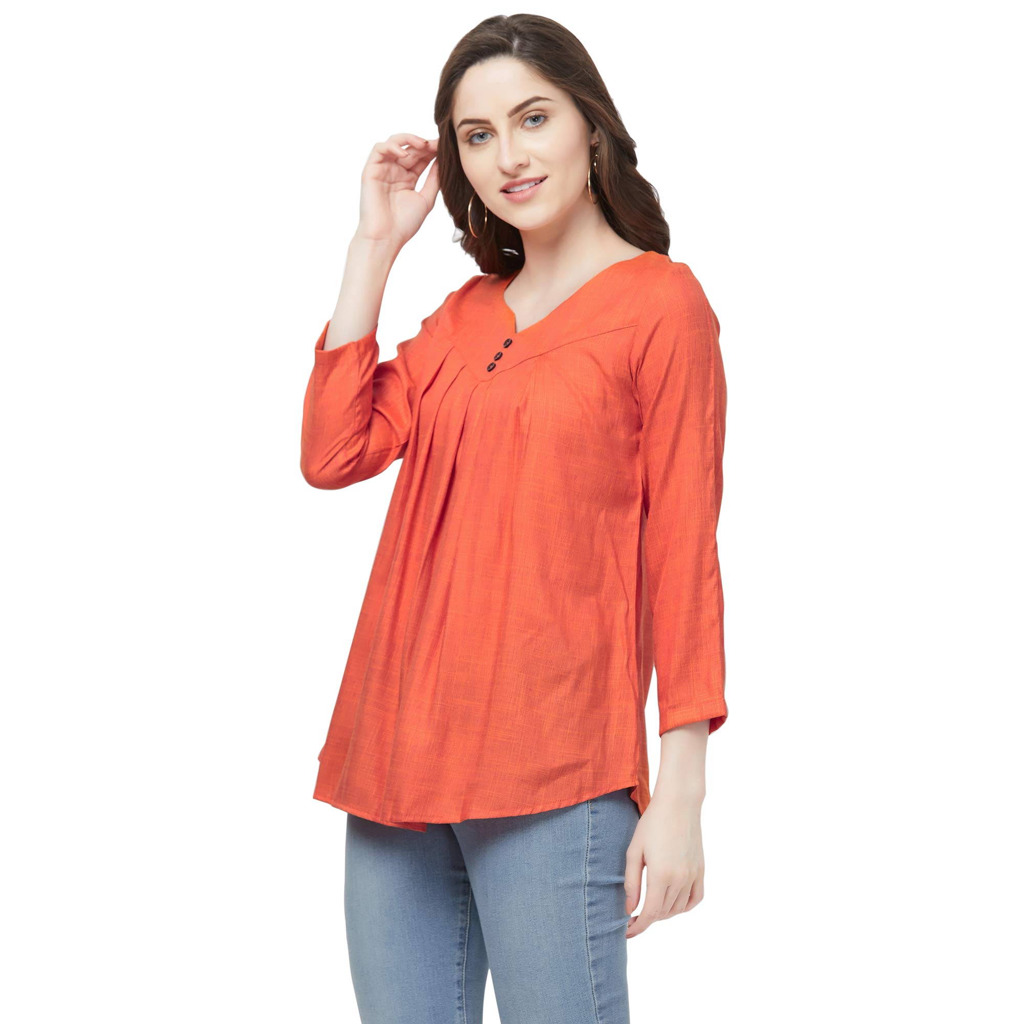 Go.4.it Women's Casual Short Sleeve T-Shirt - Soft Cotton V-Neck Blouse for Everyday Wear - Perfect for Work, Outfits & Summer Fashion