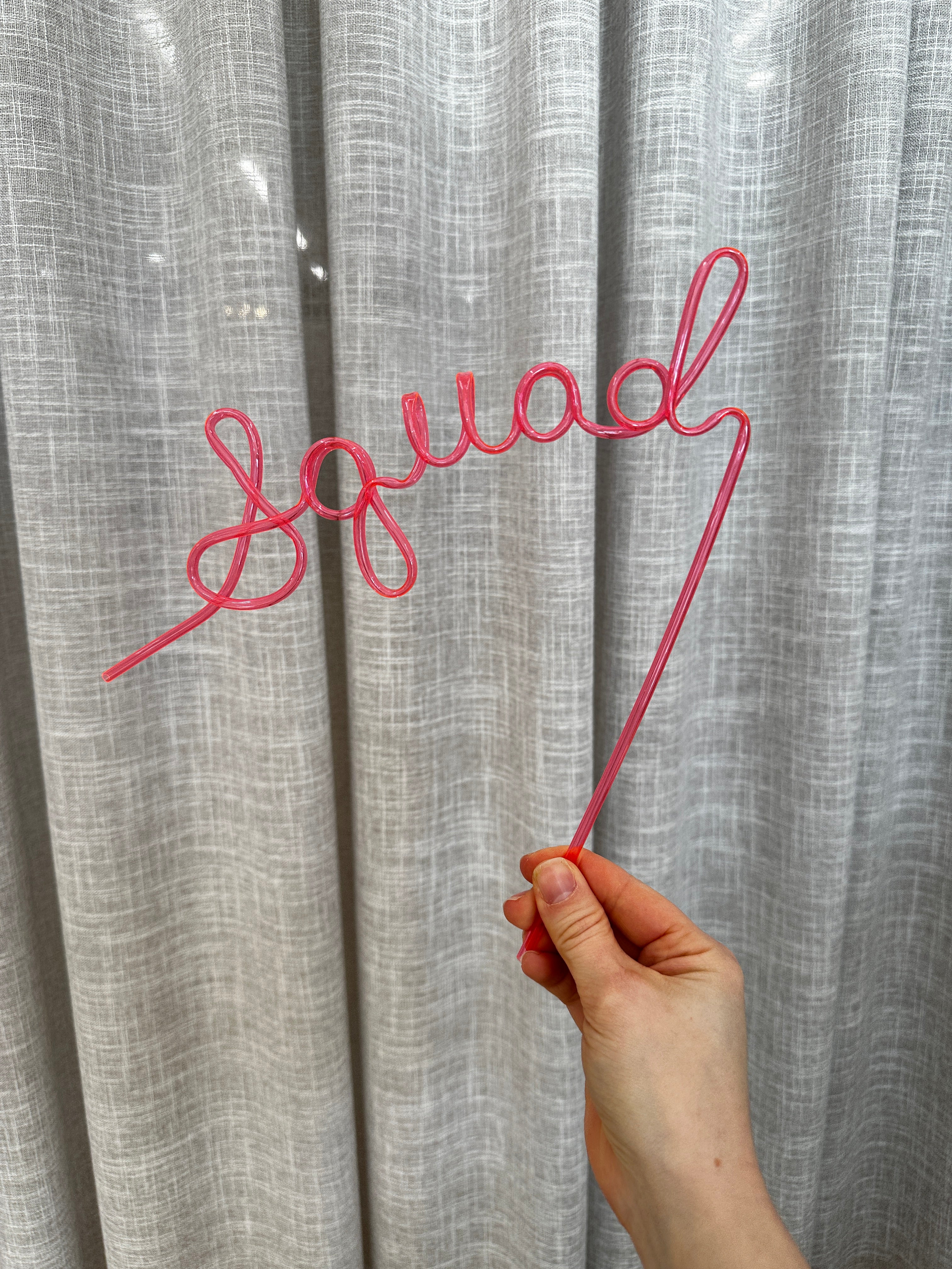 Pink Straws for Drinks - Reusable Plastic Straws for Smoothies, Iced Coffee, and Cocktails - Perfect for Parties, Home, and Restaurants