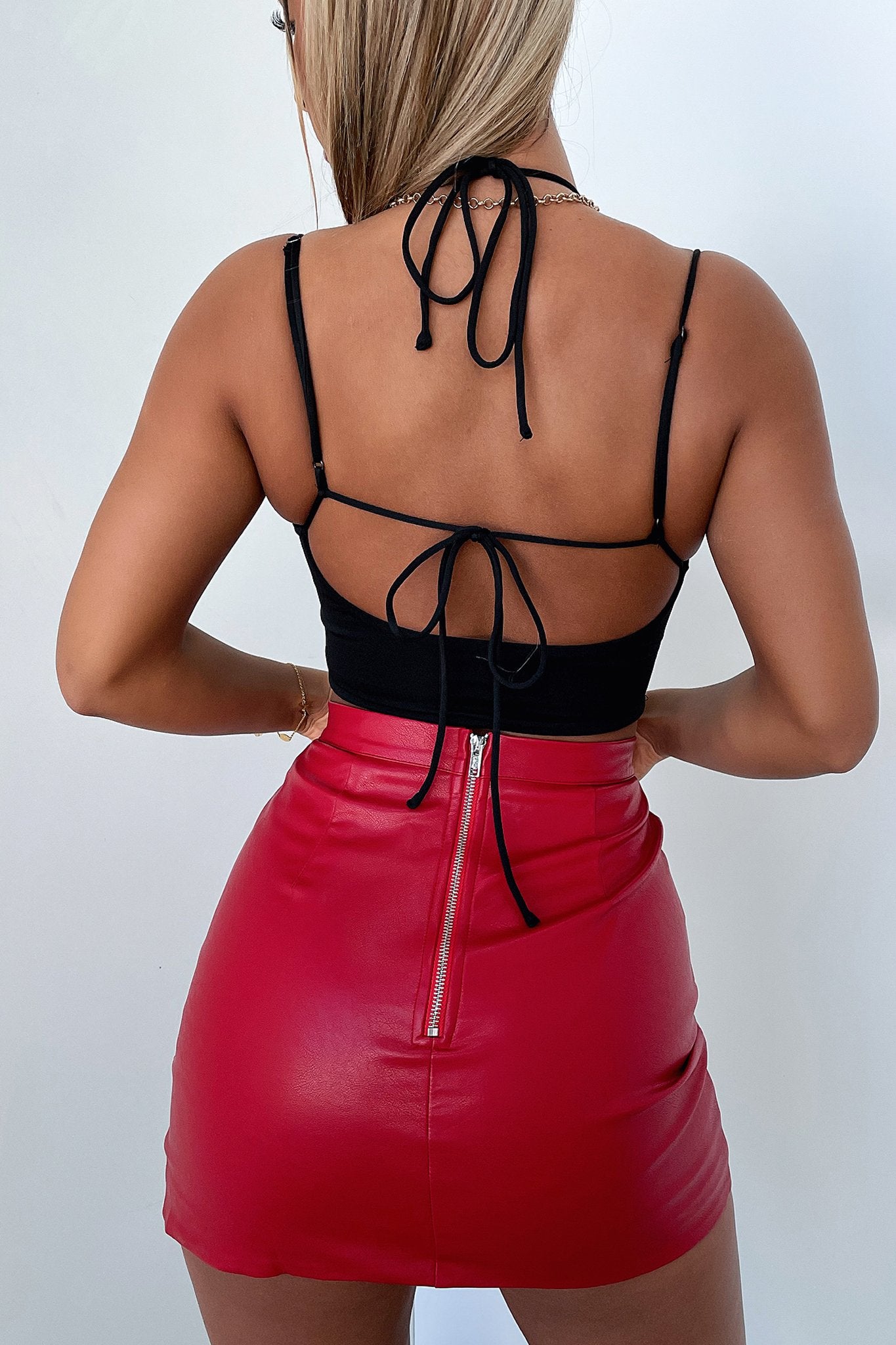 California Red Skirt - Women's Fashion A-Line Skirt for Casual Wear, Office & Party Outfits