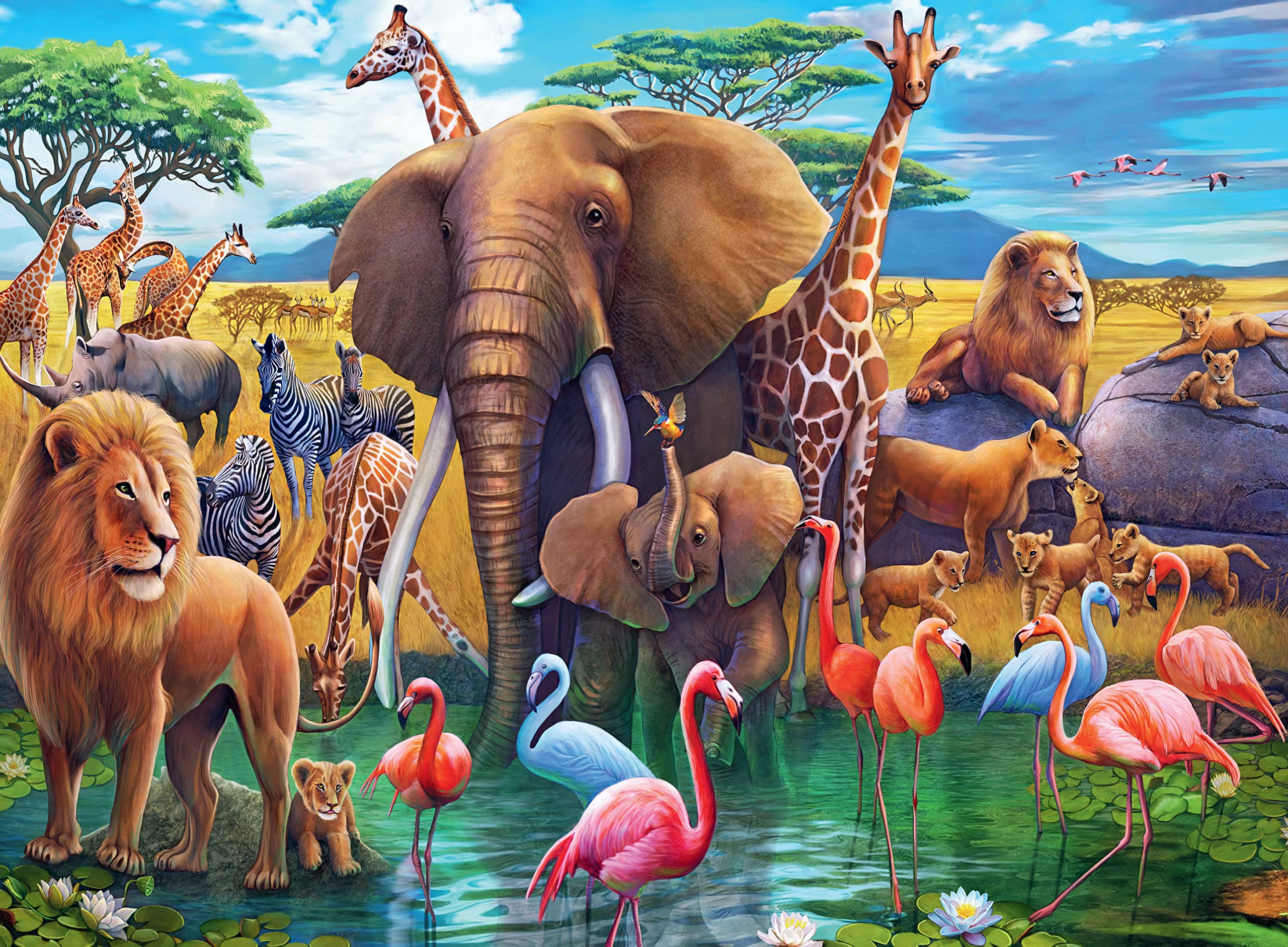 Ravensburger Safari Animals Puzzle - 200 Piece XXL Jigsaw Puzzle for Kids Ages 8+ & Adults, Fun & Educational Gift for Boys & Girls - Perfect for Family Game Nights, Birthday Presents & Classroom Activities