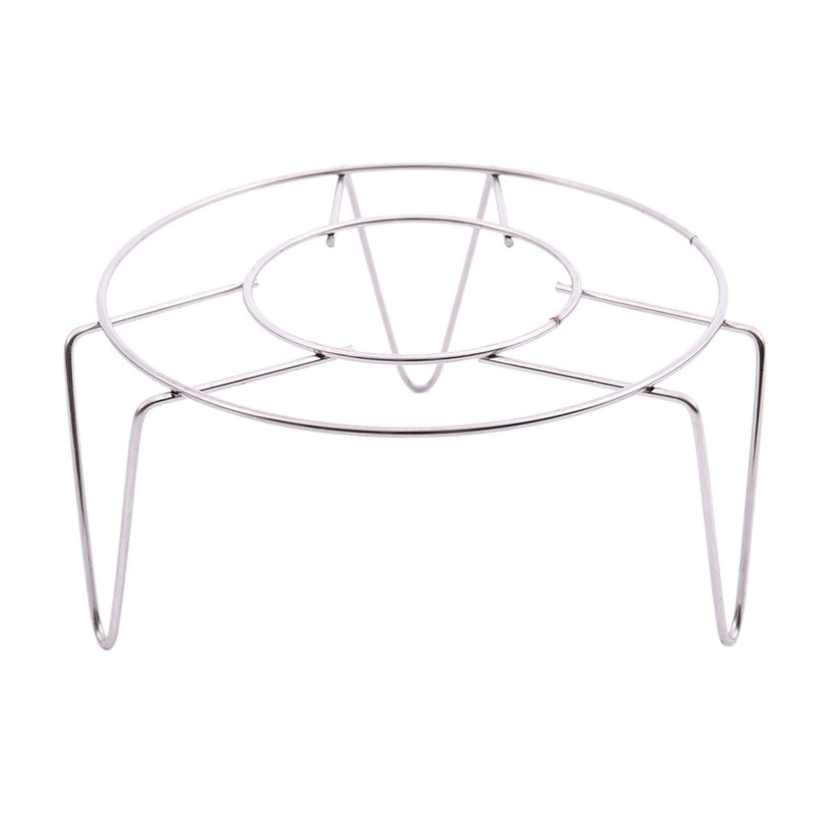 Betti 3 Inch Stainless Steel Steamer Rack - Wok Support Ring for Cooking, Kitchen Supplies & Accessories (Silver Tone) | Perfect for Steaming Vegetables, Dumplings, and Seafood in Woks or Pots