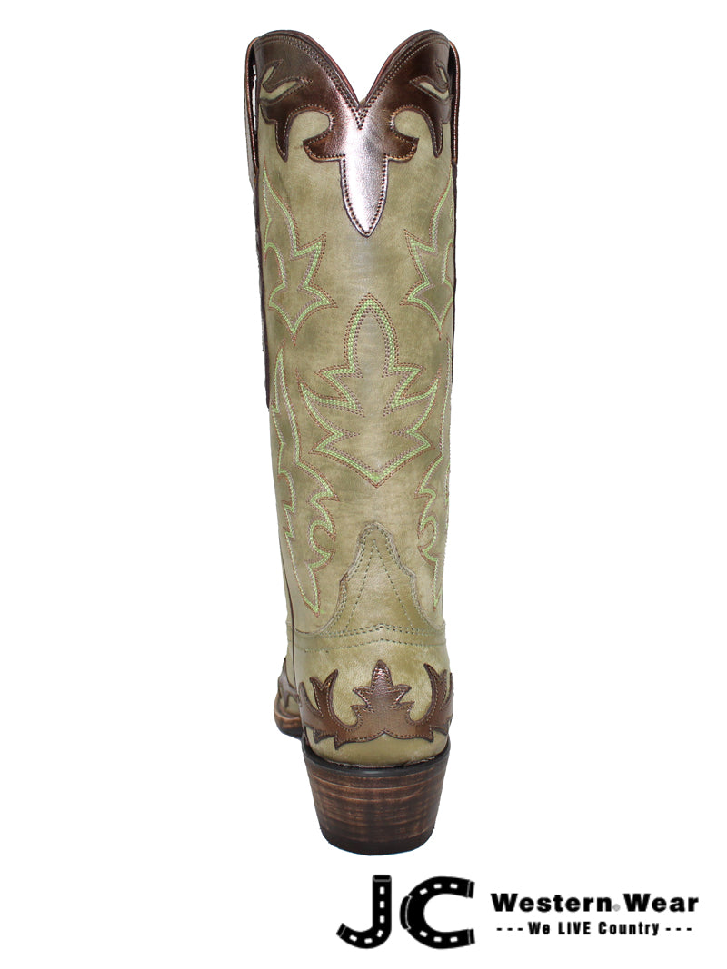 Lucchese L4739.54 Women's Classic Goat Skin Boots in Destroyed Sage - Western Cowgirl Boots for Country Dancing & Rodeo Events