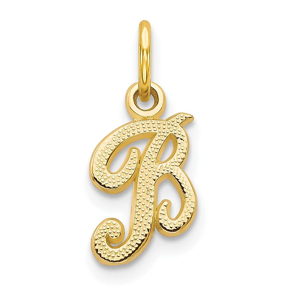14K Yellow Gold Script Letter B Initial Monogram Charm Necklace for Women - Personalized Name Pendant, Dainty Fine Jewelry Gift for Her - Perfect for Birthdays, Anniversaries & Special Occasions