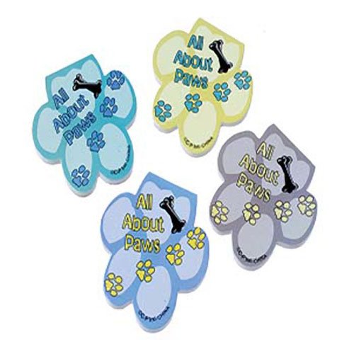 Pawprint Notepads for Kids - Cute Animal Themed Memo Pads, 50 Sheets - Perfect for School, Office & Home Use