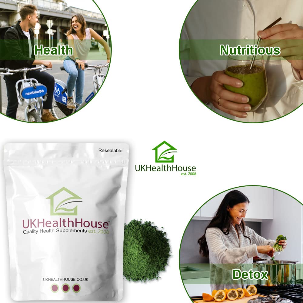 Premium Organic Chlorella Powder - 1kg | Rich in Vitamins, Protein & Chlorophyll | Superfood with Amino Acids, Minerals & Fiber | Detox & Immune Support | Perfect for Smoothies, Juices & Wellness Shots