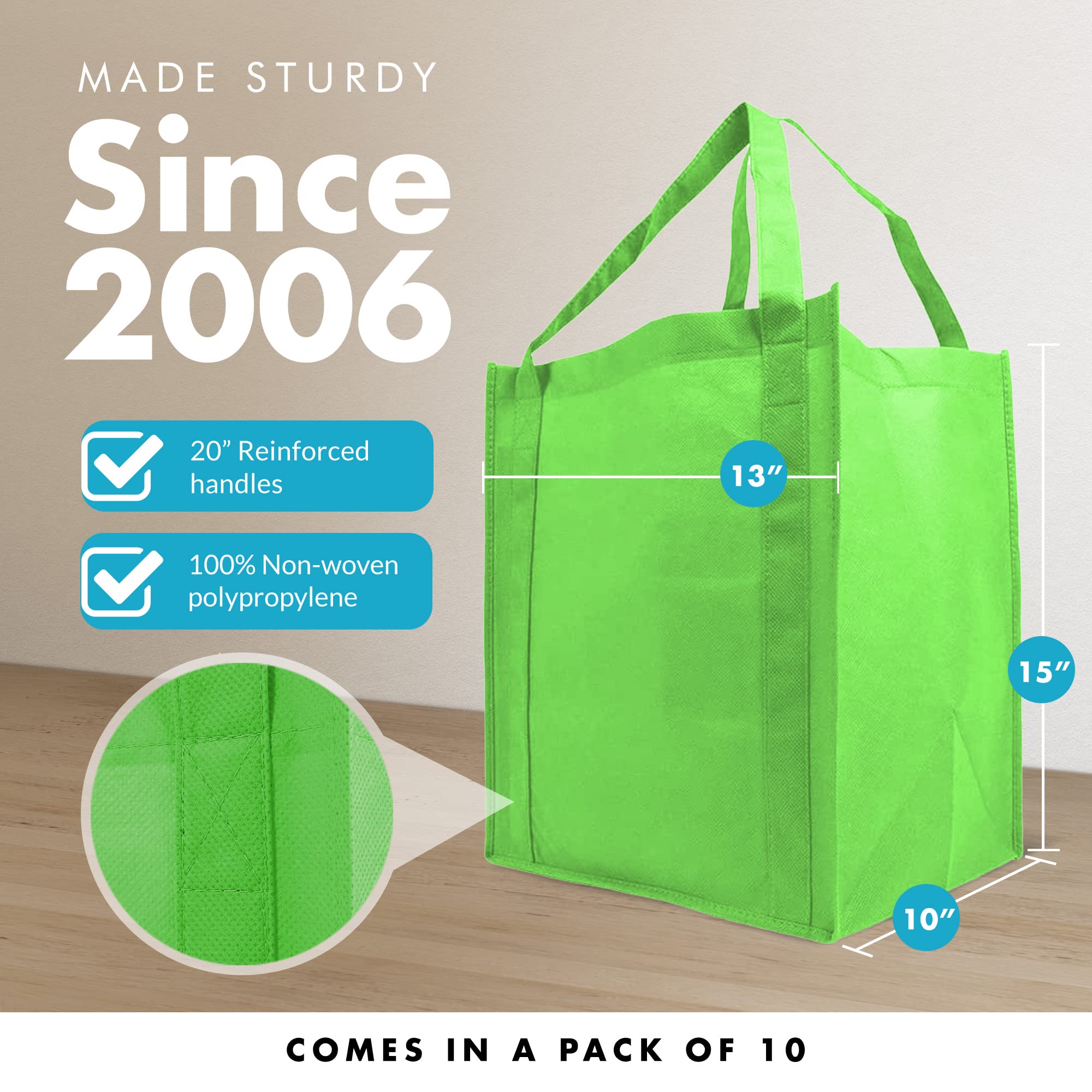 Eco-Friendly Reusable Grocery Bags - 20