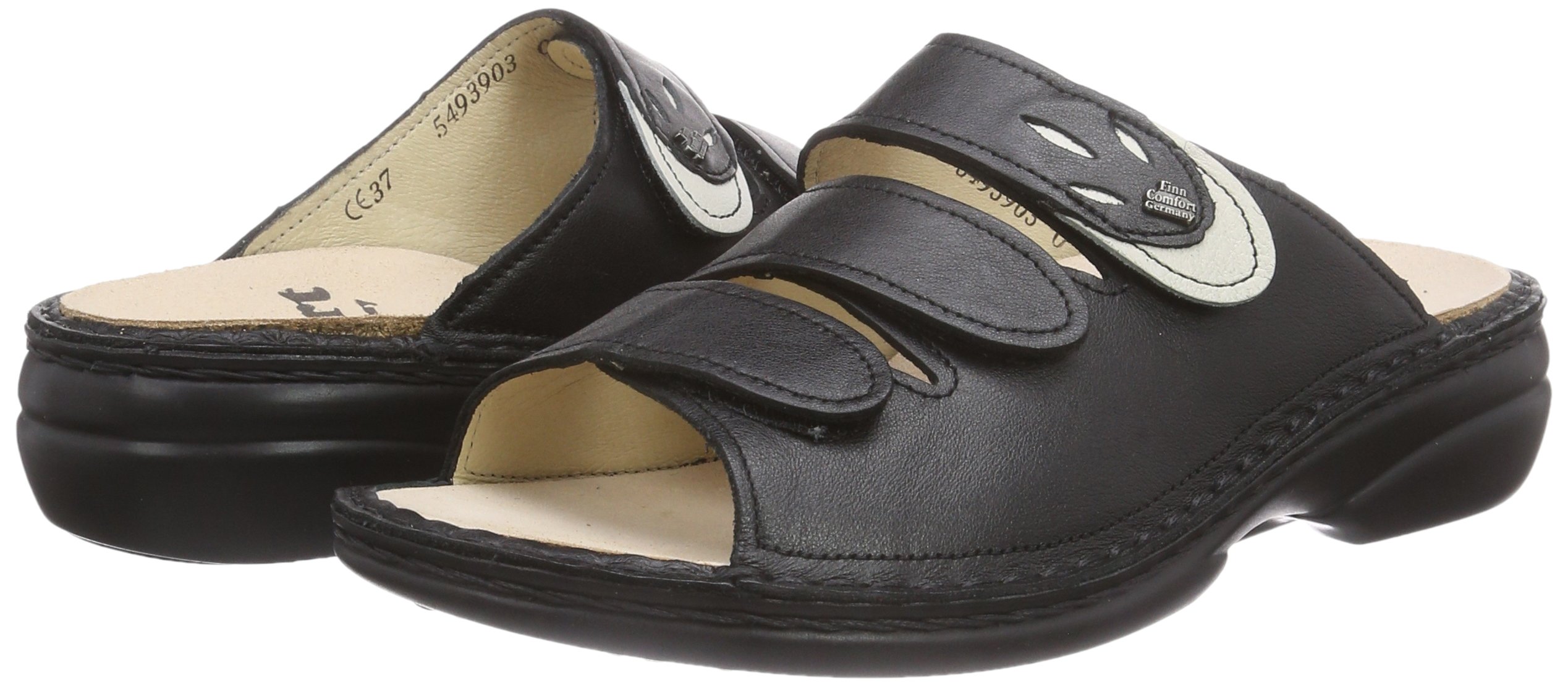 Finn Comfort Women's Wedge Heel Open Toe Sandals - Comfortable Summer Casual Shoes for Walking, Travel & Beach | Size 4 US