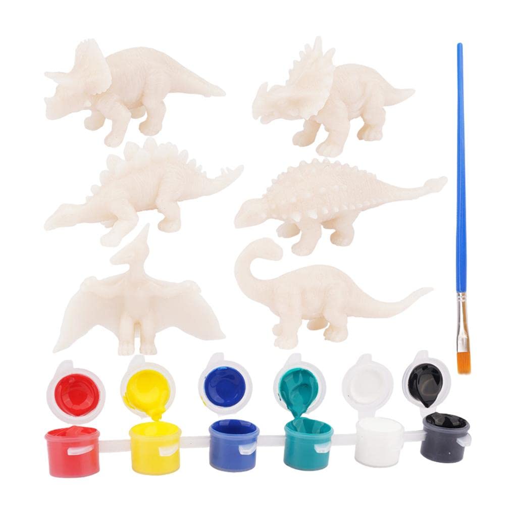 Amagogo Kids Dinosaur Painting Kit - Arts and Crafts DIY Set for Children with 12 Colors | Creative Fun for Birthday Parties, Classroom Activities & Family Bonding Time