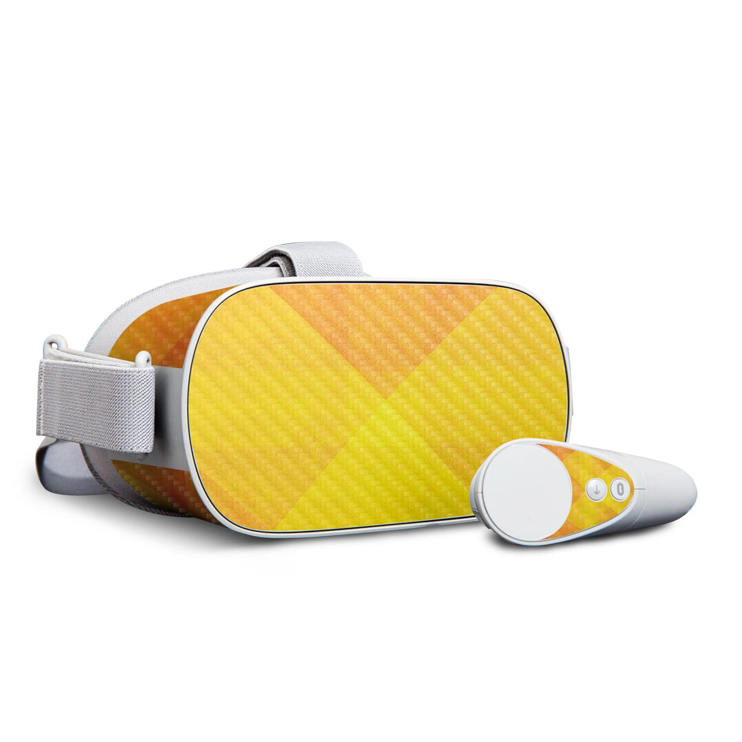 Premium Carbon Fiber Skin for Oculus Go - Orange Textured Protective Cover | Durable & Scratch-Resistant | Easy to Apply & Remove | Made in USA | Perfect for Gaming, VR Entertainment & Device Protection