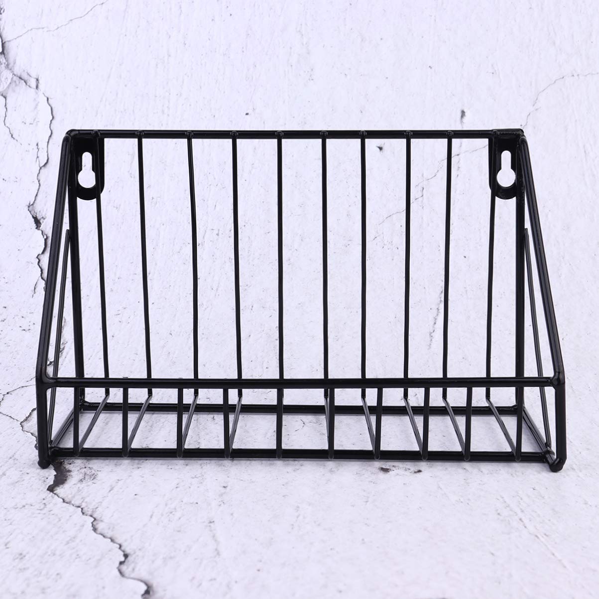 2-Pack Hemoton Metal Wall Storage Baskets - Wrought Iron Pantry Organizer, Cabinet Shelf & Sundries Rack for Kitchen, Bathroom, and Garage Organization