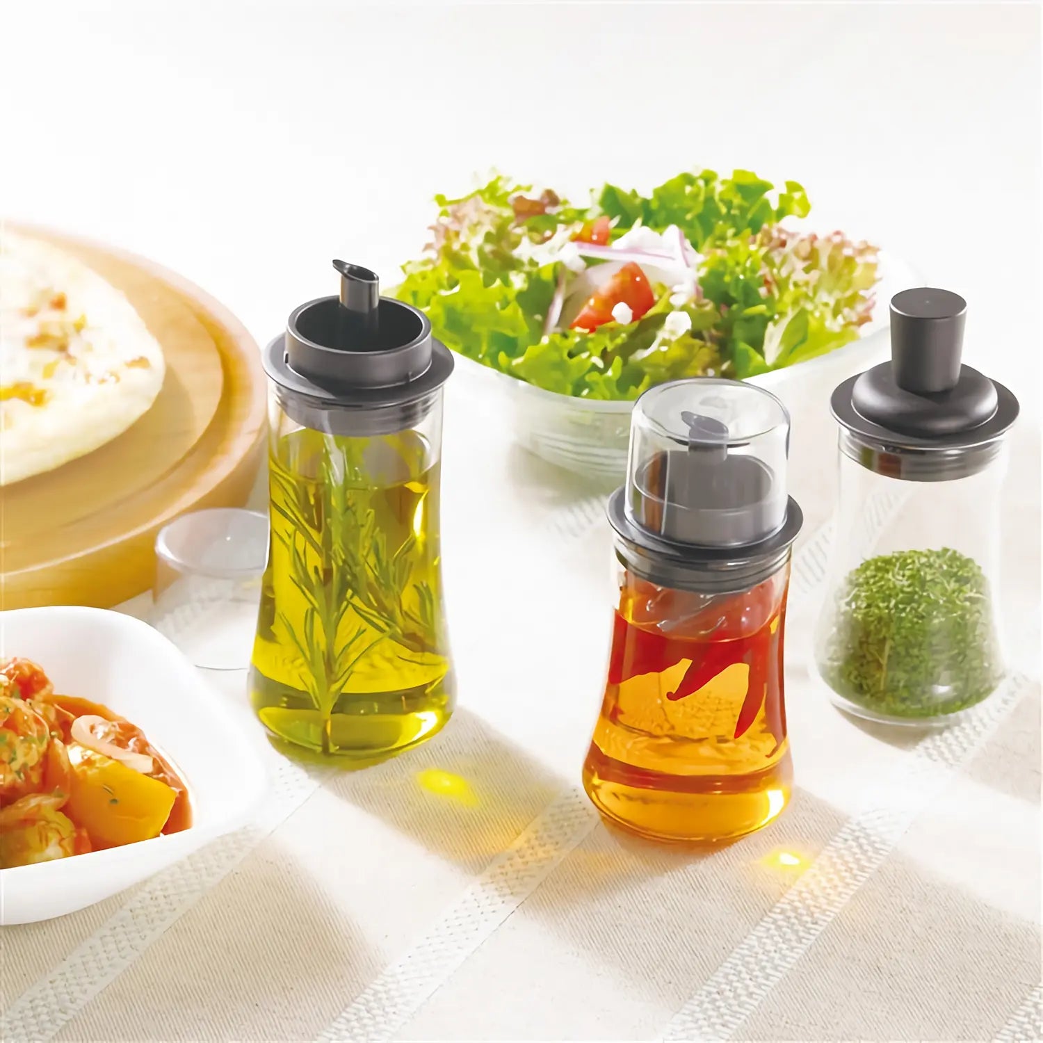 Iwaki Heat Resistant Glass Oil Cruet - 8oz Drizzling Bottle for Olive Oil, Vinegar & Salad Dressing - Dishwasher Safe Kitchen Essential for Cooking, Baking & Gourmet Meals