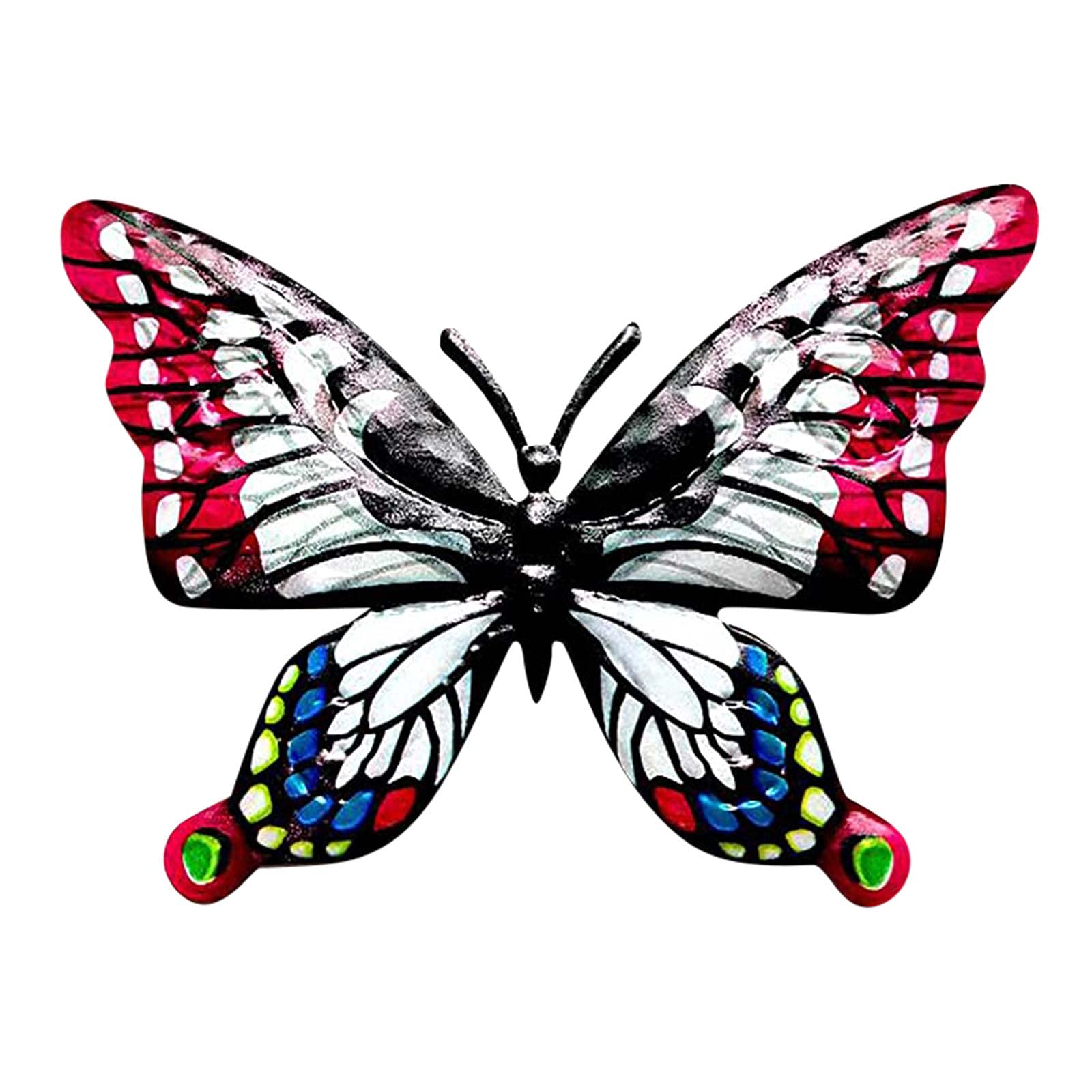 Realistic Butterfly Wall Decor - Handmade Glass Garland for Home & Garden - Red Hanging Ornament for Bedroom, Living Room, Wedding & Party Decoration