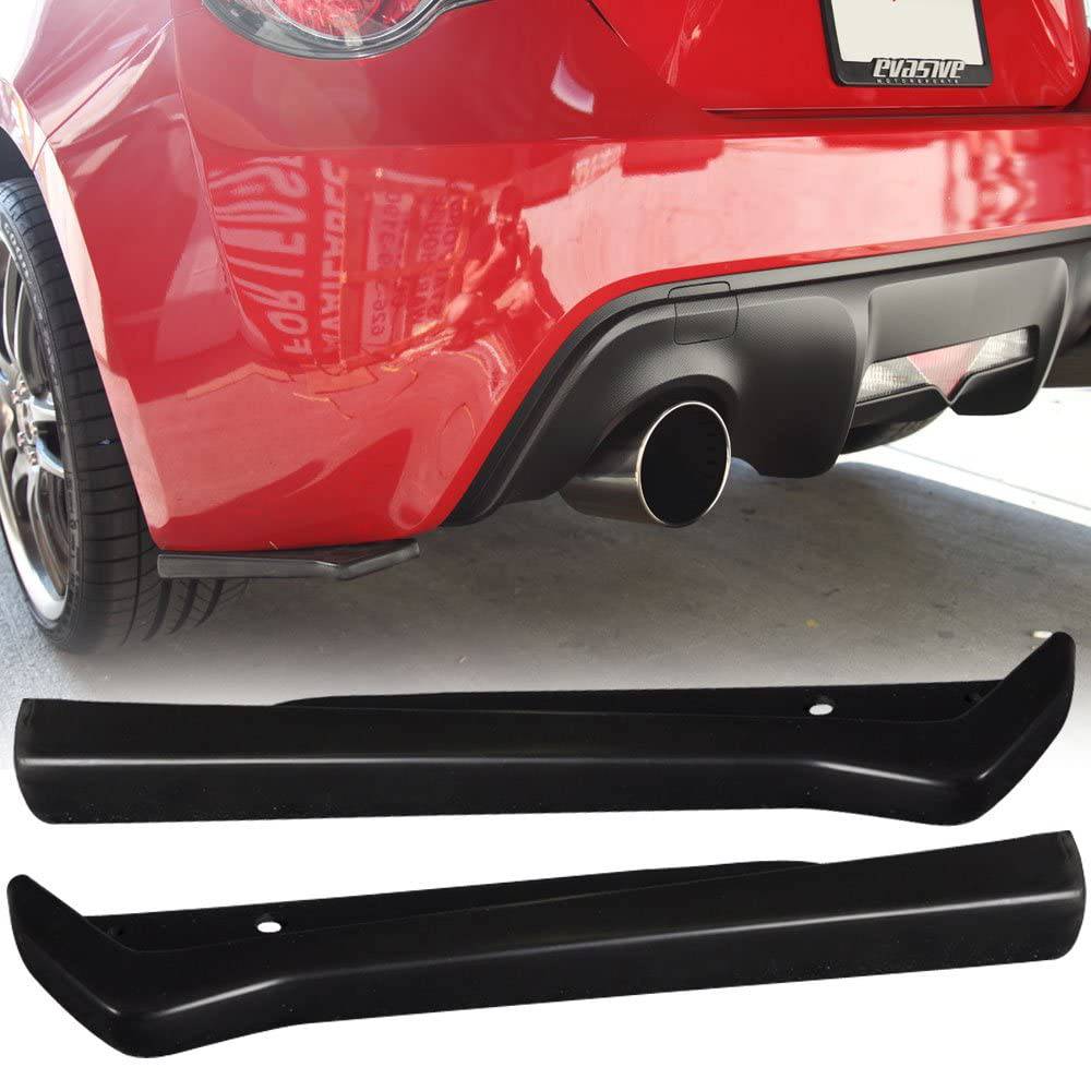 2013-2020 Subaru BRZ / 2013-2016 Scion FRS / 2017-2020 Toyota 86 CS Style Rear Diffuser Spoiler - Unpainted Black PU Rear Lip Splitter Valance for Enhanced Aerodynamics & Sporty Look - Perfect for Car Enthusiasts & Track Day Modifications