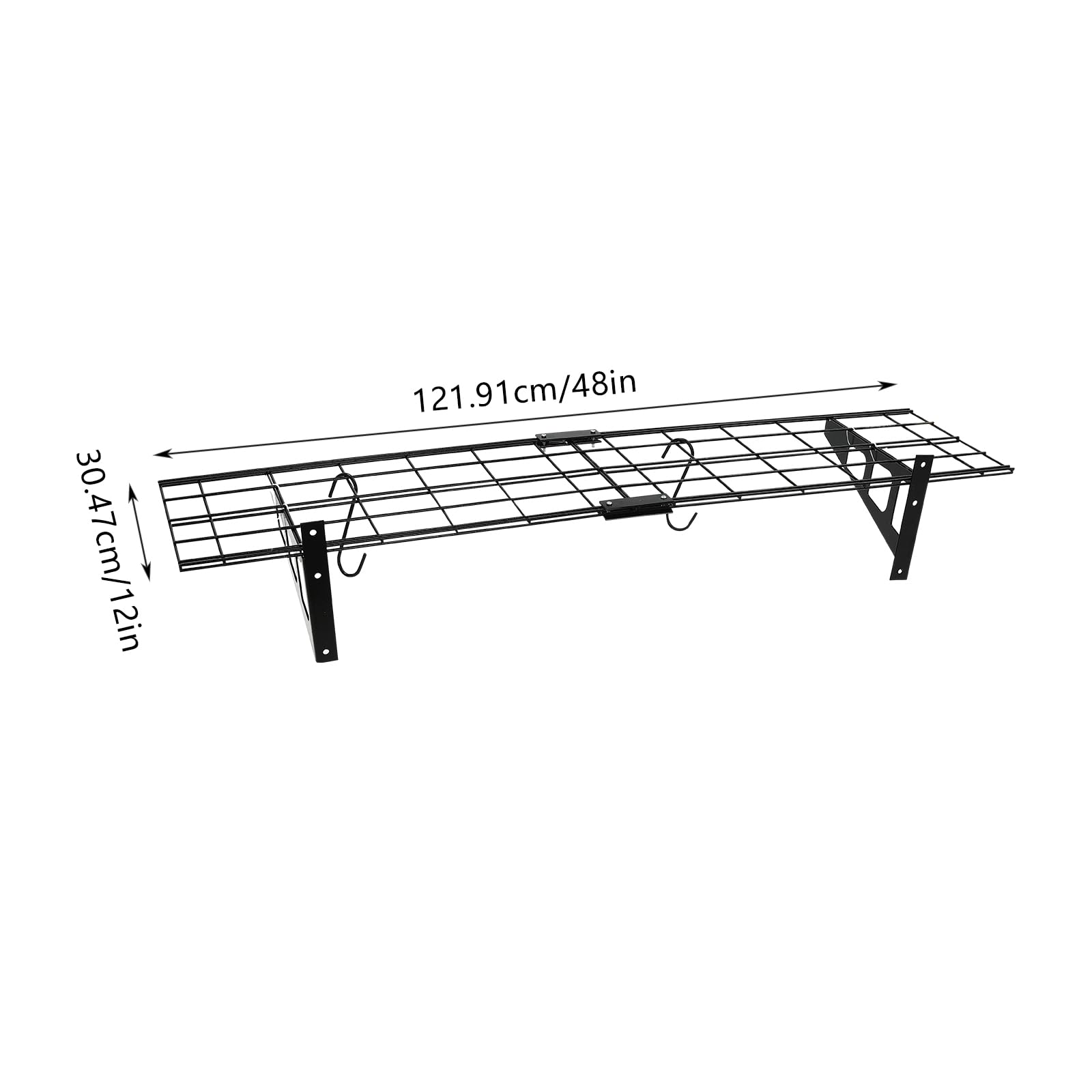 2 Pack Heavy Duty Wall Mounted Garage Shelves 12