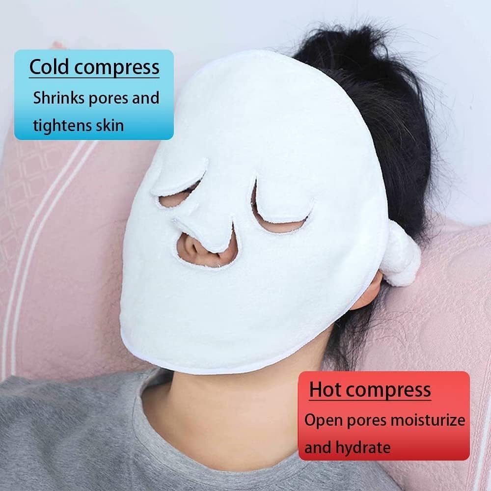 GYANSHOPPE Reusable Face Towel Mask - Hydrating & Moisturizing Skincare for Women & Girls, Cold Compress & Steaming Treatment, Absorbent Wet Compress for Spa, Travel & Daily Beauty Routine