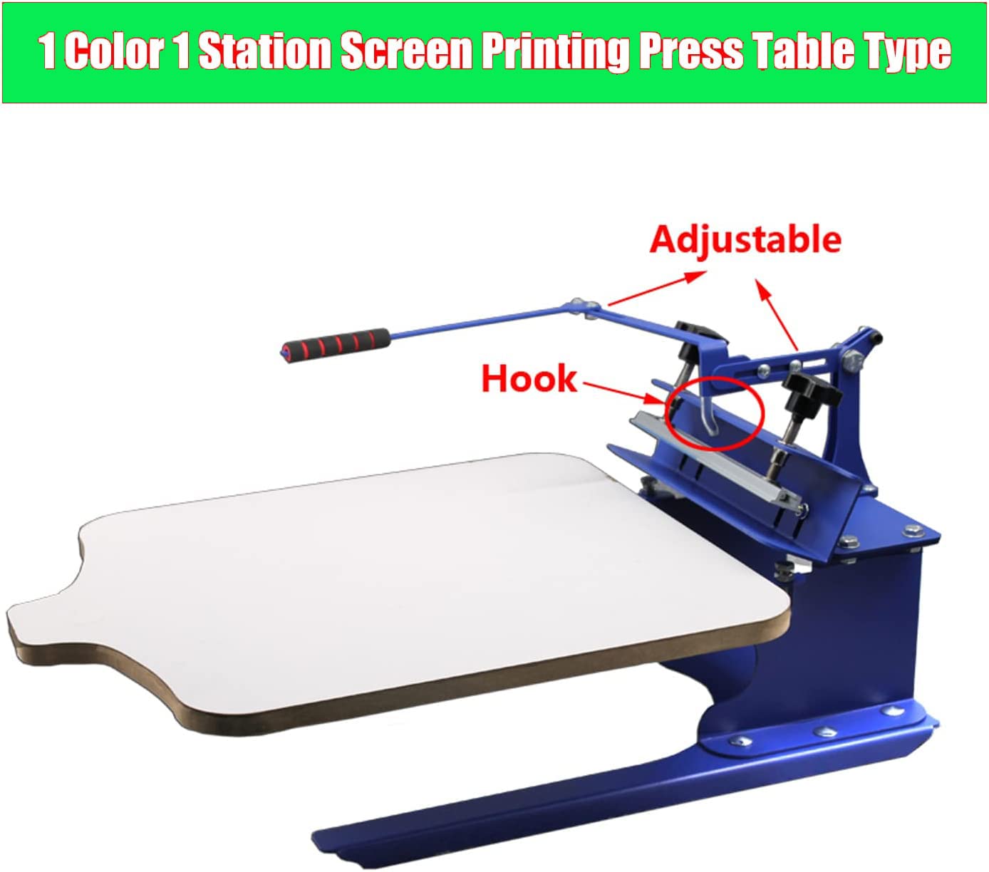 INTBUYING 1 Color Screen Printing Machine for T-Shirts - Silk Screen Printing Press Kit for DIY, Custom Apparel & Small Business - Perfect for Home Use, Craft Projects & Merchandise Printing