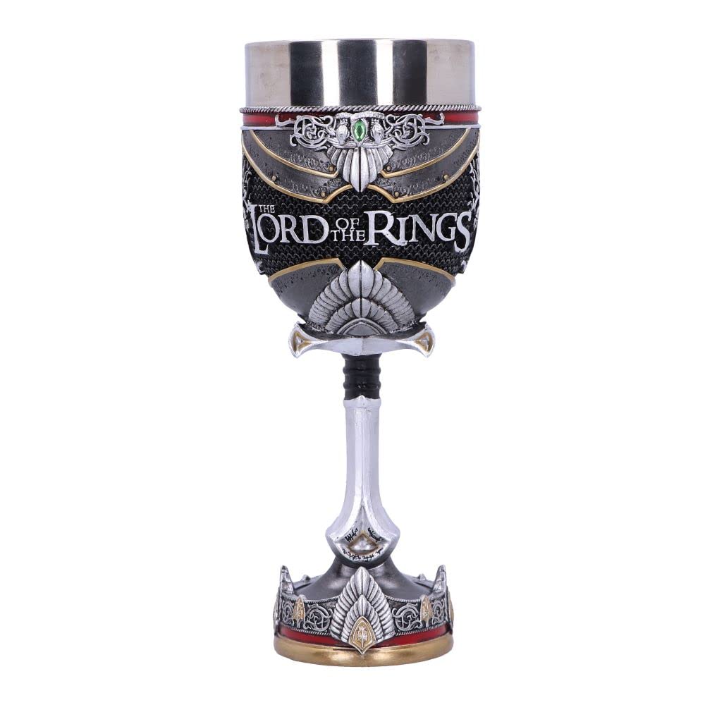 Nemesis Now Lord of the Rings Goblet - Hand-Painted Aragorn Themed Collectible Drinking Cup for LOTR Fans | Perfect for Fantasy Parties, Movie Nights & Themed Home Decor