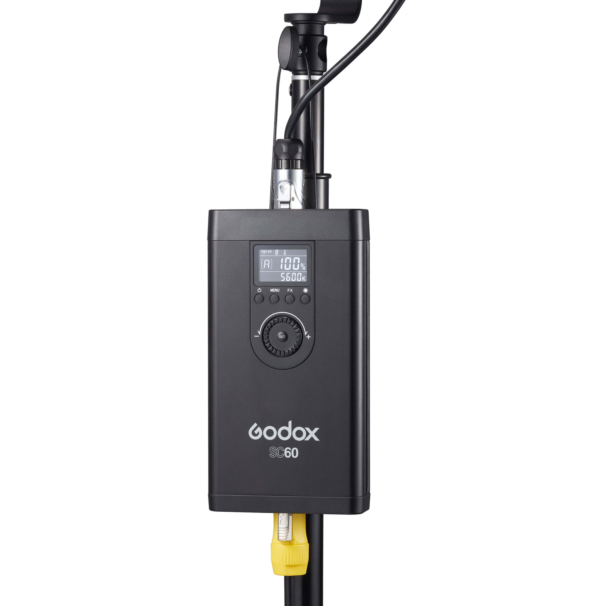60W Dimmable LED Video Light with Focus Control - 2800K to 6500K Adjustable Color Temperature for Photography, Videography, and Studio Lighting