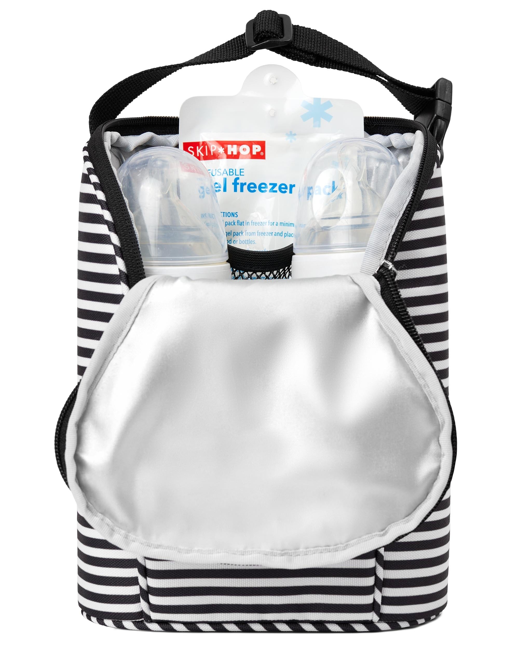 Skip Hop Grab & Go Double Bottle Bag - Insulated Baby Bottle Holder for Twins, Perfect for Daycare, Travel & On-the-Go Parents - BPA-Free & Leak-Proof Design