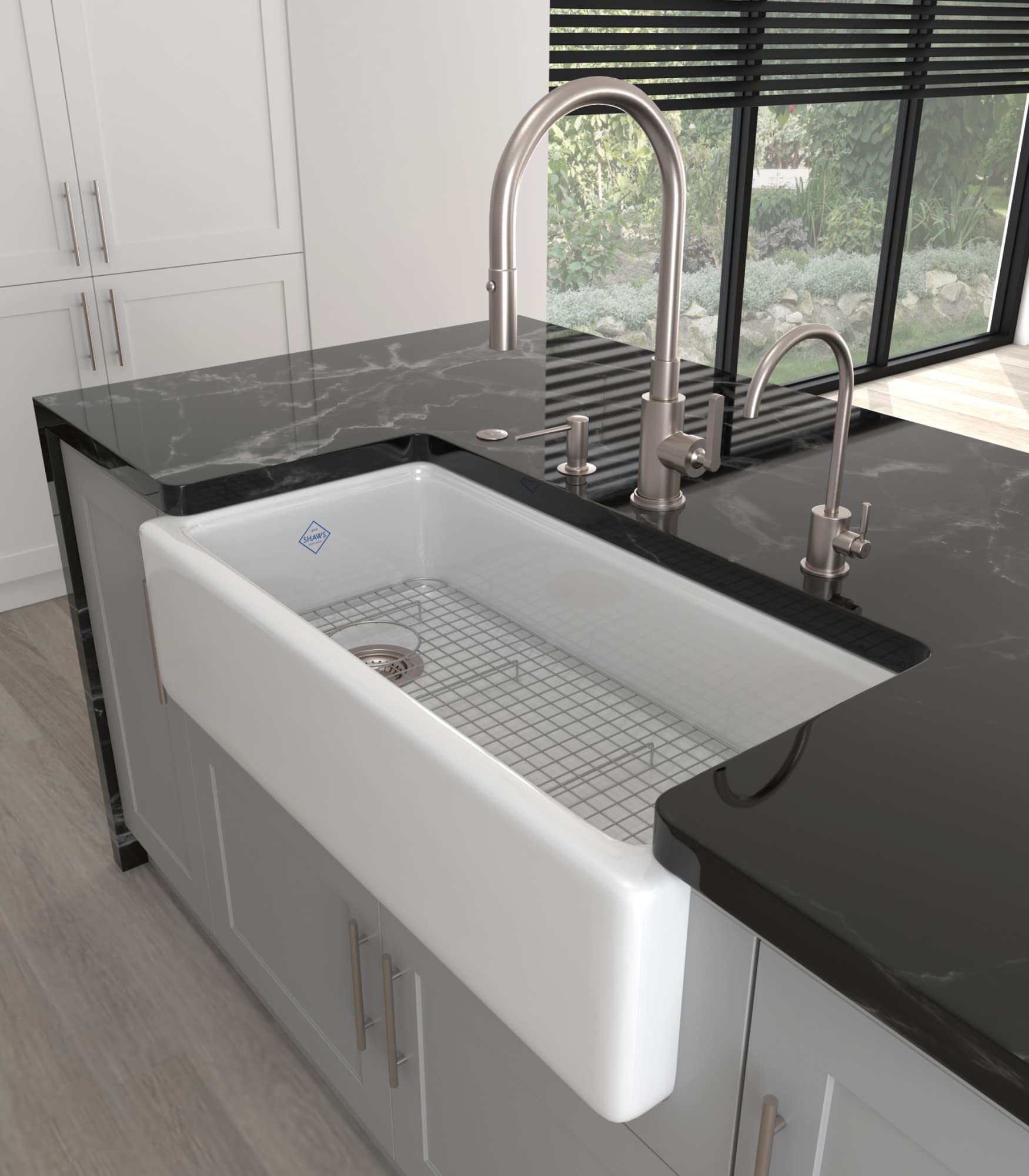 ROHL LS450LMB Premium Matte Black Kitchen Faucet - Modern Pull-Down Sprayer for Sink, Dishwashing & Food Prep (Commercial & Home Use)