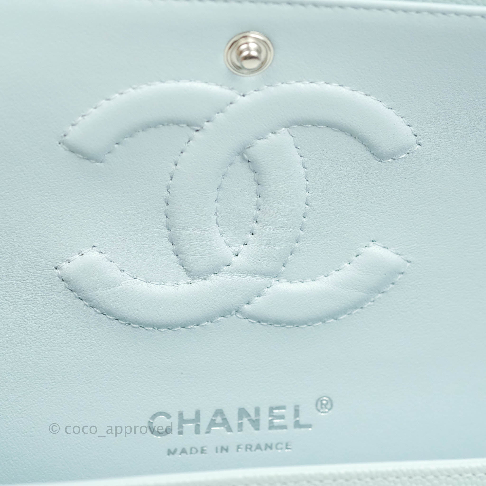 Chanel Classic M/L Medium Double Flap Bag in Blue Caviar Leather with Silver Hardware 21K Collection - Perfect for Luxury Fashion, Evening Events & Gift Giving