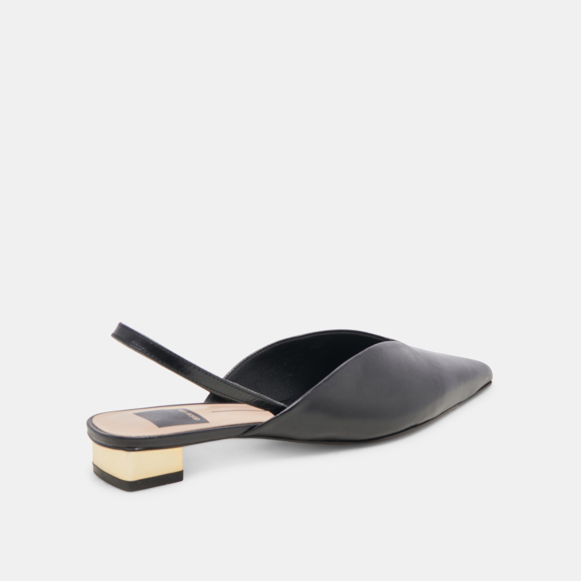 BYANCA Women's Black Leather Flats - Comfortable Slip-On Shoes for Work, Office & Casual Wear