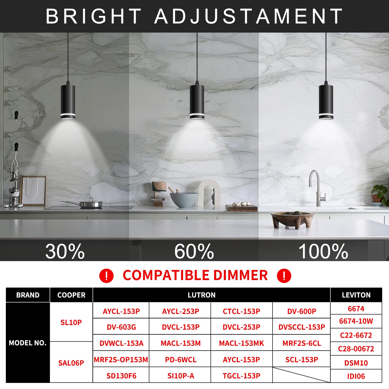 OKELI 3-Pack Mini Pendant Lights - Modern Black LED Hanging Fixtures with COB Lamp Beads for Kitchen Island, Dining Room, Bar Counter - 12W ETL Certified Dimmable Lighting