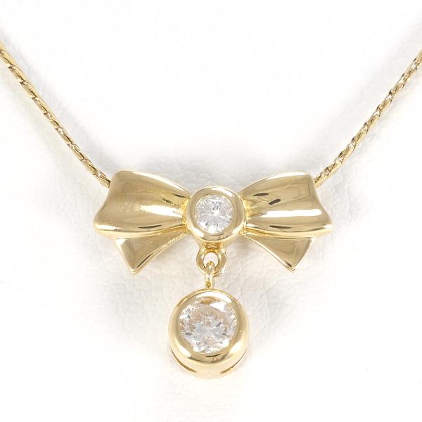 18K Yellow Gold Diamond Necklace for Women - Elegant Dainty Pendant Jewelry Gift for Anniversary, Valentine's Day & Special Occasions