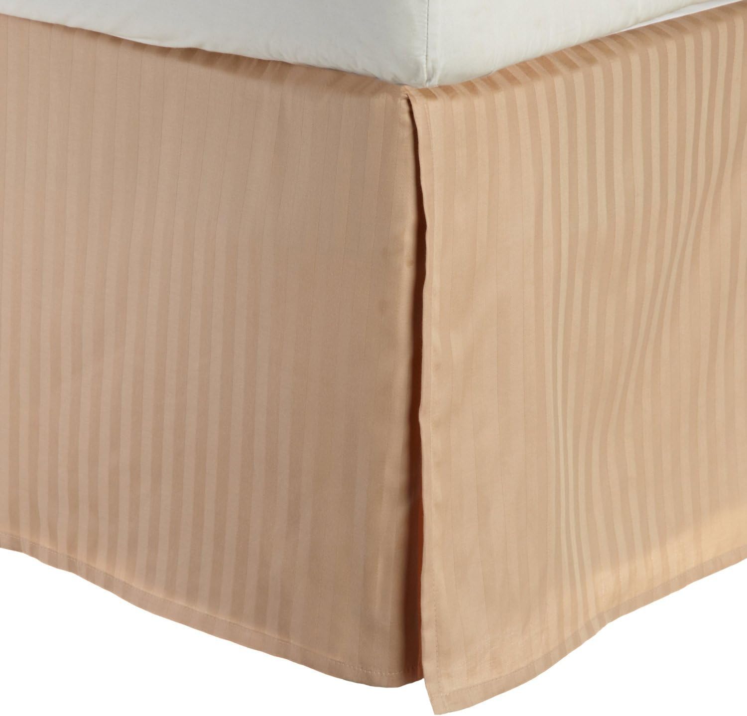 Premium Egyptian Cotton 300 Thread Count Striped Bed Skirt - Queen Size, Fits 14-16