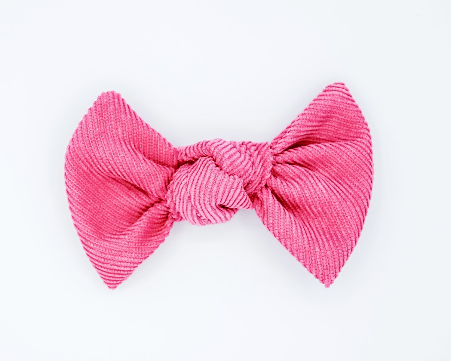 Elegant Corduroy Hair Bow with Rosy Accent - Perfect for Girls' Fashion Accessories, Parties, and Everyday Styling