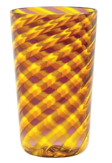 PRE ORDER Set of Six Candy-Colored Glass Tumblers - Topaz, Yellow, Amethyst | Elegant Drinkware for Parties, Weddings & Home Decor