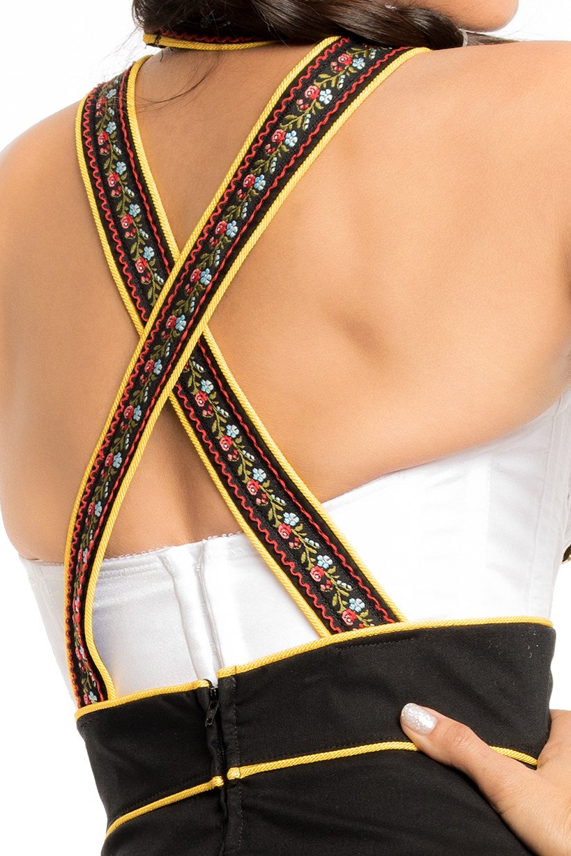 Authentic Lederhosen Skirt with Suspenders | Traditional Bavarian Oktoberfest Costume for Women | Perfect for Oktoberfest, Beer Festivals & German Cultural Events