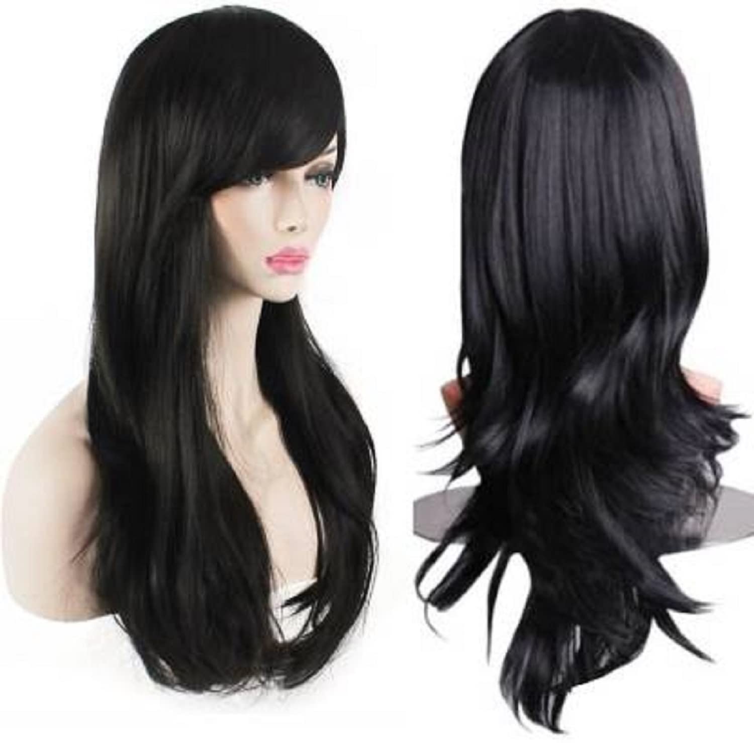 24 Inch Long Synthetic Hair Wig for Women with 5 Clips - Full Head Wig with Secure Clips - Perfect for Cosplay, Daily Wear & Special Occasions