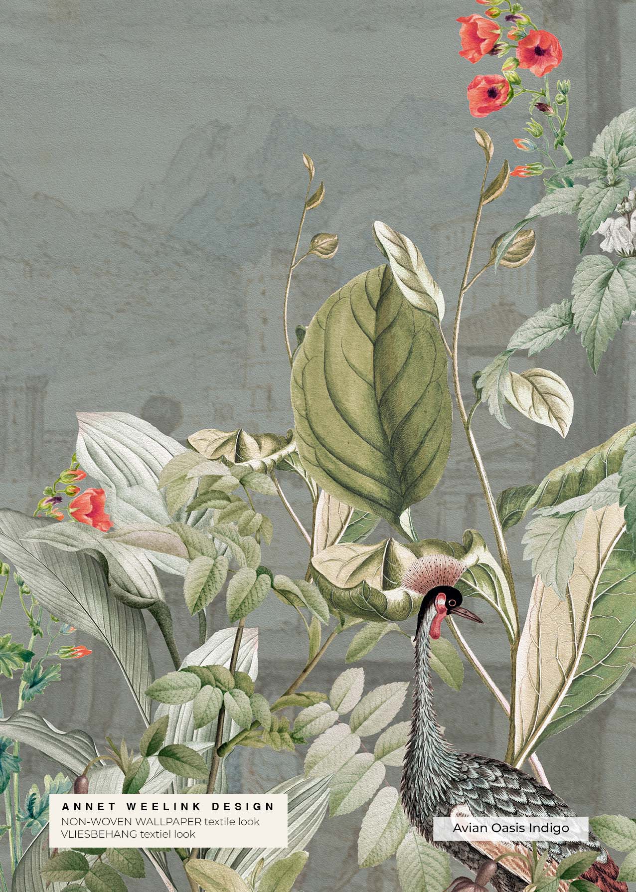 Avian Oasis Wallpaper Sample - Premium Peel & Stick Wallpaper for Home Decor - Perfect for Living Room, Bedroom & Nursery