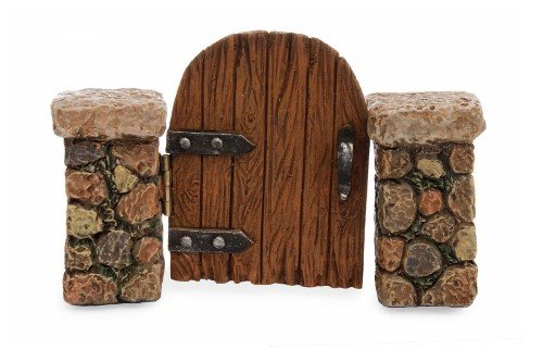 Wooden Gate for Fairy Garden - Handcrafted Miniature Home Decor - Perfect for Fairy Gardens, Dollhouses & DIY Miniature Landscapes
