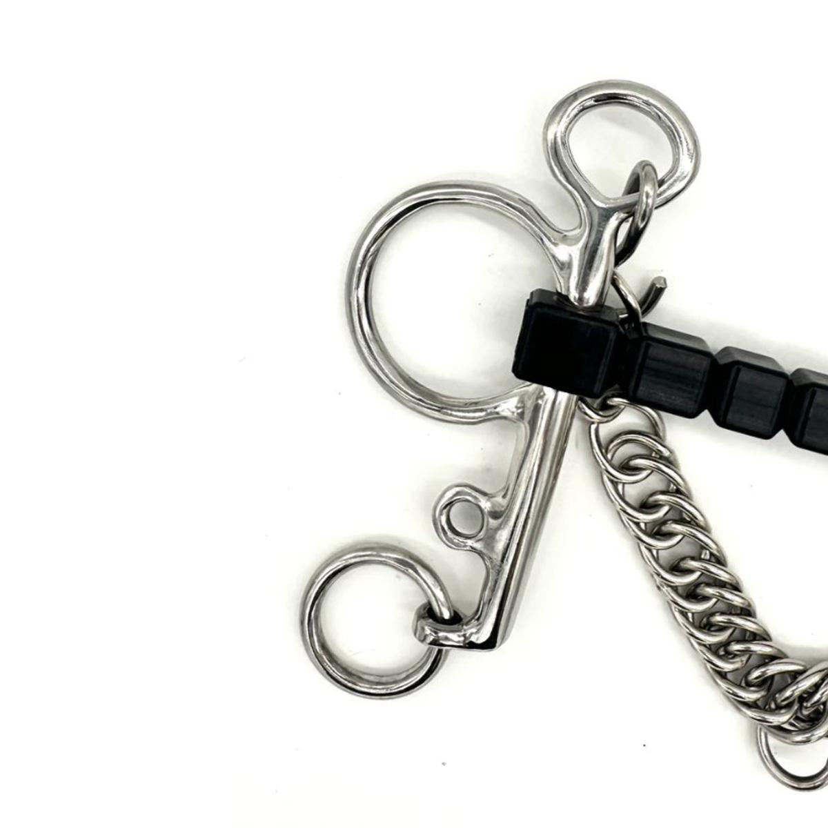 AJR Rubber Block Fixed Pelham Bit - Comfortable Horse Bit for English Riding, Dressage & Jumping - Durable Rubber Mouthpiece for Gentle Control