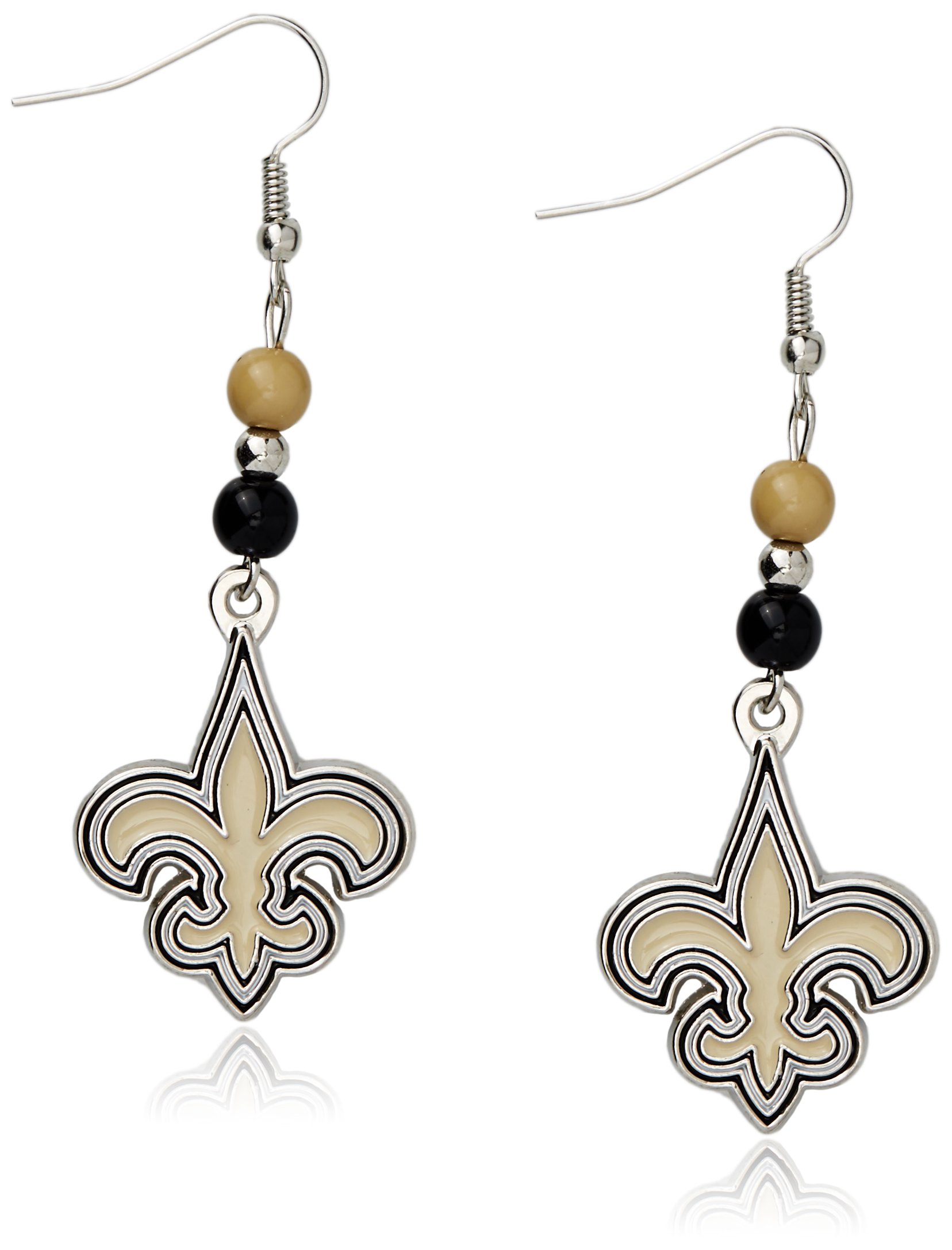 NFL Fan Bead Dangle Earrings for Women - Stylish Football Game Jewelry - Perfect for Game Day, Tailgating & Super Bowl Parties