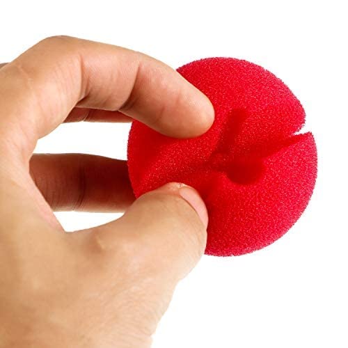 Meekoo 10/40 Pack Red Clown Nose - Soft Foam Sponge Nose for Halloween, Christmas Costumes, Cosplay & Comic Party Supplies - Perfect for Costume Parties, Dress-Up & Festive Celebrations