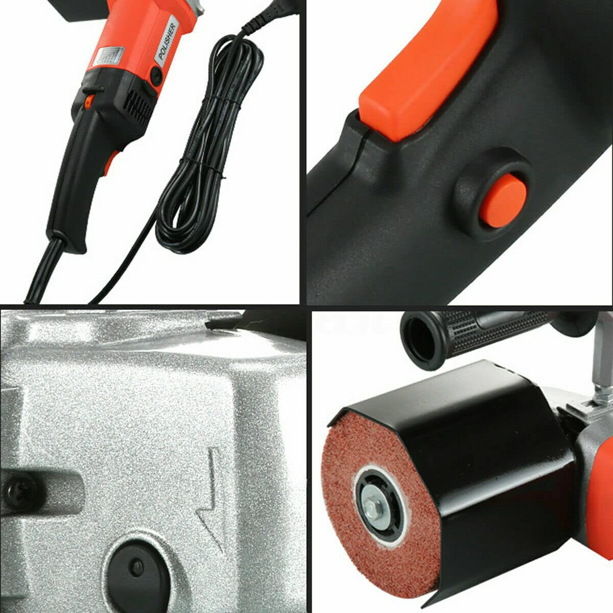 1400W Electric Burnishing Polishing Machine - Handheld Electric Sander for Metal, Stainless Steel & Wood - Perfect for DIY Projects, Automotive Detailing & Furniture Restoration