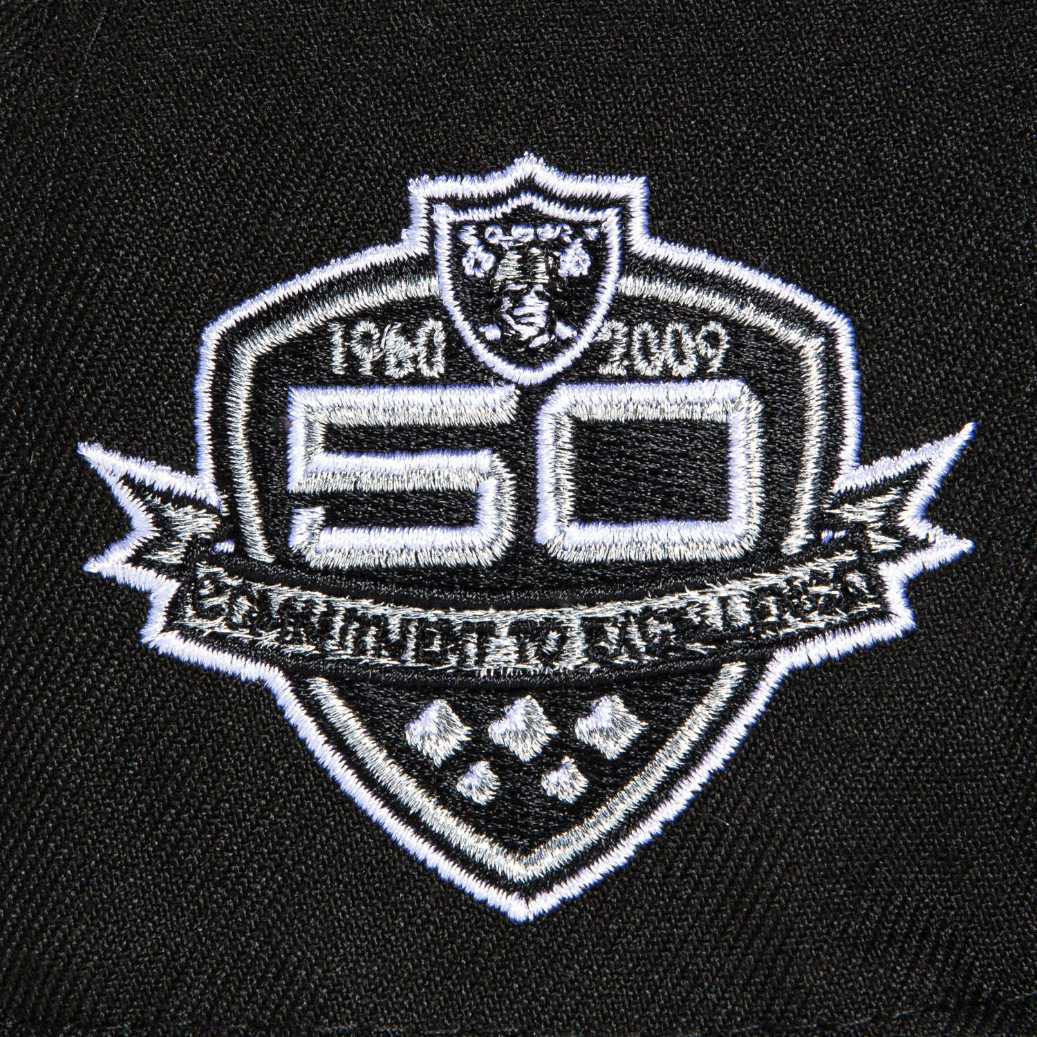 New Era 59Fifty Las Vegas Raiders 50th Anniversary Patch Snapback Hat - Black & Brown - Official NFL Licensed Cap for Football Fans & Sports Enthusiasts